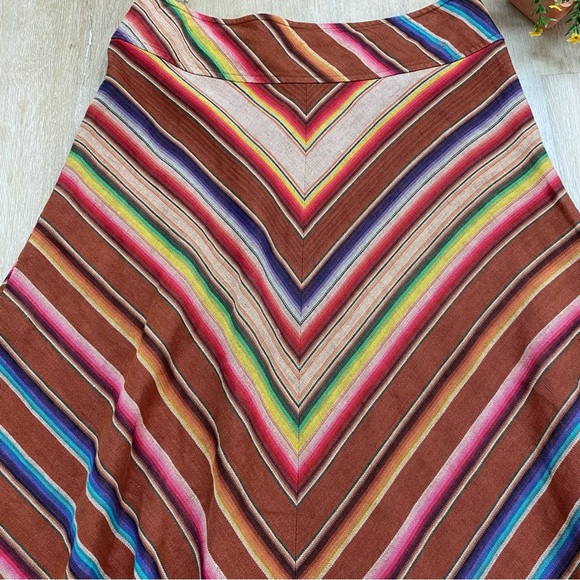 Lauren Ralph Lauren Rainbow Stripe Linen Midi Skirt - Picture 5 of 8